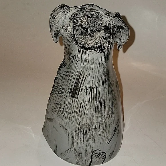 CERAMIC DOG SHAPED VASE BY NINA LYMAN - Picture 2 of 6